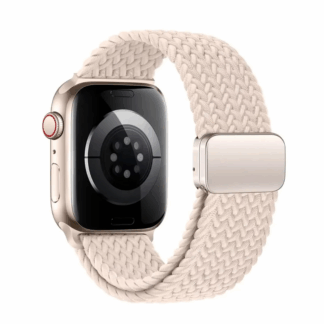 Bumper Clear + Correa Nylon Blanco para Apple Watch Serie 10 De 46mm